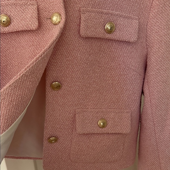 H&M Pink Tweed Lady Jacket with Gold Buttons - Picture 3 of 5